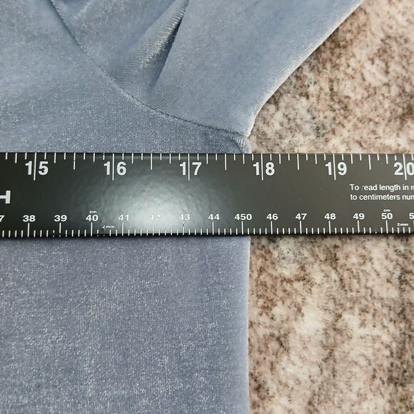 One World Women's Long Sleeve Tunic Dress Top, Light Blue, Size S. - Picture 7 of 16